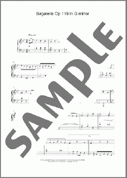 Bagatelle Op 119 in G minor(Beethoven) 楽譜 ピアノ（ソロ） ダウンロード