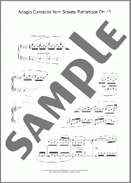 Adagio Cantabile from Sonate Pathetique Op 13(Beethoven) 楽譜 ピアノ（ソロ） ダウンロード