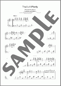 That's A Plenty(Lew Pollock/Roy Gilbert) 楽譜 その他 ダウンロード