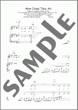 How Great Thou Art(Daniel O'Donnell) 楽譜 ピアノ & ボーカル & ギター ダウンロード