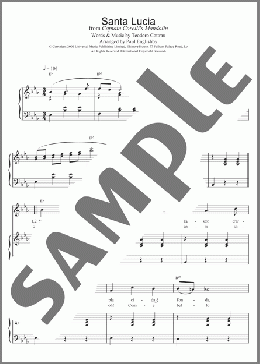 Santa Lucia(Teodoro Cottrau) 楽譜 ピアノ & ボーカル ダウンロード