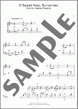 O Sacred Head, Surrounded (from St Matthew Passion)(Johann Sebastian Bach) 楽譜 ピアノ（ソロ） ダウンロード