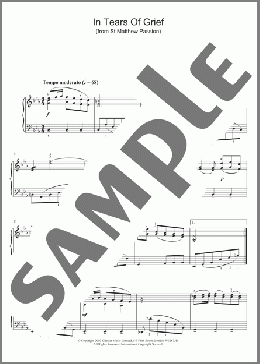 In Tears Of Grief (from St Matthew Passion)(Johann Sebastian Bach) 楽譜 ピアノ（ソロ） ダウンロード
