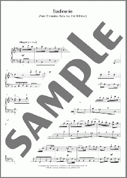 Badinerie (from Orchestral Suite No. 2 in B Minor)(Johann Sebastian Bach) 楽譜 ピアノ（ソロ） ダウンロード