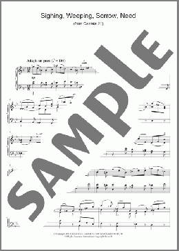 Sighing, Weeping, Sorrow, Need (from Cantata 21)(Johann Sebastian Bach) 楽譜 ピアノ（ソロ） ダウンロード