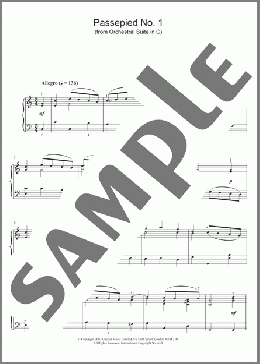 Passepied No. 1 (from Orchestral Suite in C)(Johann Sebastian Bach) 楽譜 ピアノ（ソロ） ダウンロード