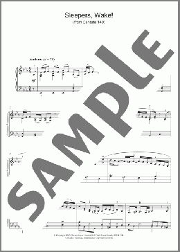 Sleepers, Wake! (from Cantata 140)(Johann Sebastian Bach) 楽譜 ピアノ（ソロ） ダウンロード