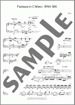 Fantasia in C Minor, BWV 906(Johann Sebastian Bach) 楽譜 ピアノ（ソロ） ダウンロード