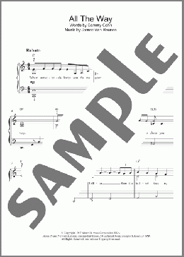 All The Way(Sammy Cahn) 楽譜 ピアノ（ソロ） ダウンロード