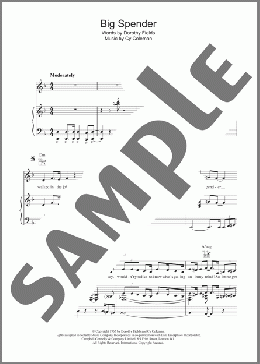 Big Spender (from Sweet Charity)(M People/Shirley Bassey) 楽譜 その他 ダウンロード