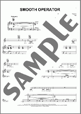 Smooth Operator(Sade) 楽譜 ピアノ & ボーカル & ギター ダウンロード