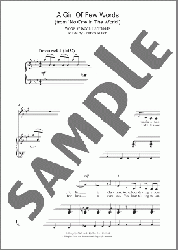 A Girl Of Few Words (from No One In The World)(Charles Miller) 楽譜 ピアノ（ソロ） ダウンロード