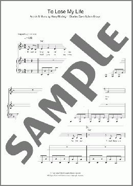 To Lose My Life(White Lies) 楽譜 その他 ダウンロード