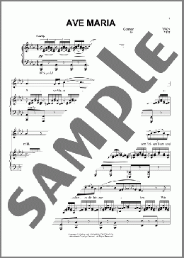 Ave Maria(Franz Schubert) 楽譜 ピアノ & ボーカル & ギター ダウンロード