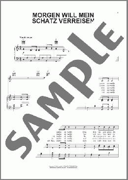 Morgen Will Mein Schatz Verreisen(German Folksong) 楽譜 ピアノ & ボーカル & ギター ダウンロード