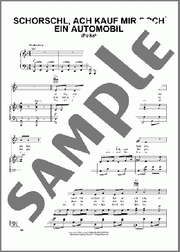 Schorschl, Ach Kauf Mir Doch Ein Automobil (Polka)(T.W. Thurban) 楽譜 ピアノ & ボーカル & ギター ダウンロード
