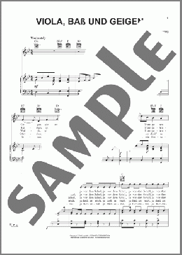 Viola, Bass Und Geigen(German Folksong) 楽譜 ピアノ & ボーカル & ギター ダウンロード