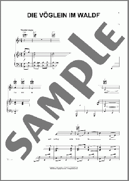 Die Voglein Im Walde(19th Century Soldier Song) 楽譜 ピアノ & ボーカル & ギター ダウンロード