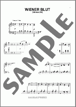 Wiener Blut(Johann Strauss Jr.) 楽譜 ピアノ（ソロ） ダウンロード