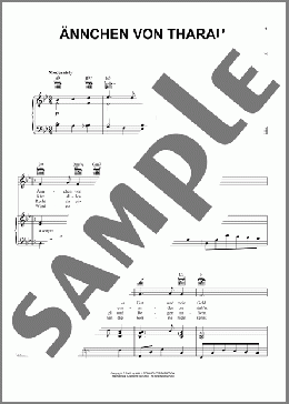 Annchen Von Tharau(Friedrich Silcher/Simon Dach) 楽譜 ピアノ & ボーカル & ギター ダウンロード