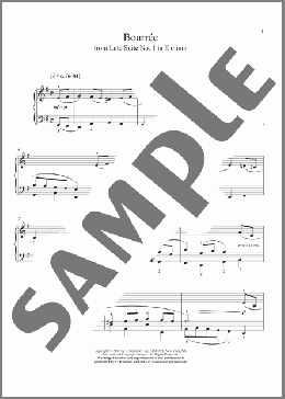 Bouree, BWV 996(Christos Tsitsaros/Johann Sebastian Bach) 楽譜 ピアノ（ソロ） ダウンロード