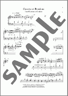 Gavotte en Rondeau, BWV 811(Christos Tsitsaros/Johann Sebastian Bach) 楽譜 ピアノ（ソロ） ダウンロード
