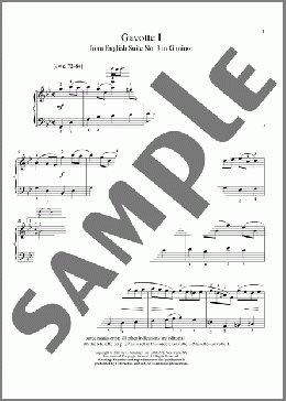 Gavotte I, BWV 808(Christos Tsitsaros/Johann Sebastian Bach) 楽譜 ピアノ（ソロ） ダウンロード