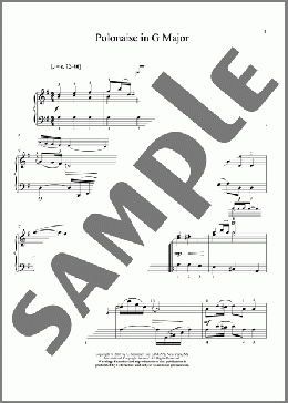 Polonaise In G Major, BWV App. 130(Christos Tsitsaros/Johann Sebastian Bach) 楽譜 ピアノ（ソロ） ダウンロード