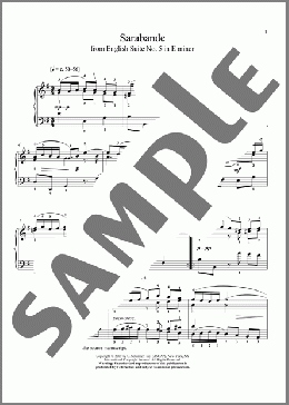 Sarabande, BWV 810(Christos Tsitsaros/Johann Sebastian Bach) 楽譜 ピアノ（ソロ） ダウンロード