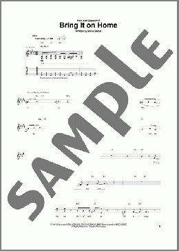 Bring It On Home(Willie Dixon) 楽譜 ギター（ソロ） ダウンロード