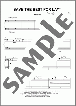 Save The Best For Last(Vanessa Williams) 楽譜 ピアノ（連弾） ダウンロード