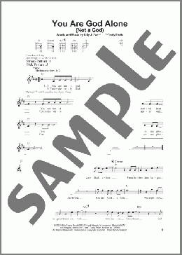 You Are God Alone (Not A God)(Phillips, Craig & Dean) 楽譜 メロディ ダウンロード