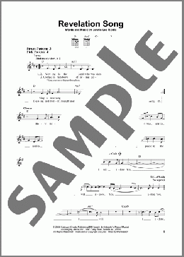 Revelation Song(Gateway Worship) 楽譜 メロディ ダウンロード