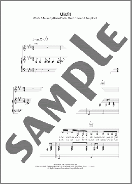 Misfit(Amy Studt) 楽譜 その他 ダウンロード