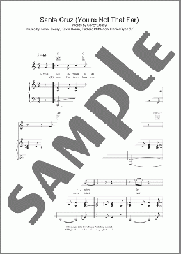 Santa Cruz (You're Not That Far)(The Thrills) 楽譜 その他 ダウンロード