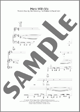 Here With Me(Dido) 楽譜 その他 ダウンロード