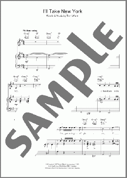I'll Take New York(Tom Waits) 楽譜 その他 ダウンロード