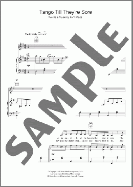Tango Till They're Sore(Tom Waits) 楽譜 その他 ダウンロード