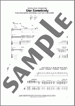 Use Somebody(Kings Of Leon) 楽譜 ギター（ソロ） ダウンロード