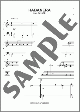 Habanera(Georges Bizet) 楽譜 ピアノ（ソロ） ダウンロード