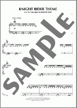 Knight Rider Theme(Stu Phillips/TV Theme Song) 楽譜 ピアノ（ソロ） ダウンロード