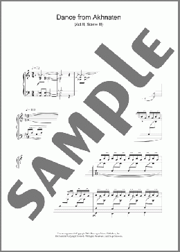 Dance from Akhnaten, Act 2 Scene 3(Philip Glass) 楽譜 ピアノ（ソロ） ダウンロード