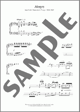 Allegro From Violin Concerto In E Major, Bwv 1042(Johann Sebastian Bach) 楽譜 ピアノ（ソロ） ダウンロード