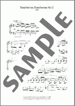Bachianas Brasileiras No.5(Heitor Villa-Lobos) 楽譜 ピアノ（ソロ） ダウンロード