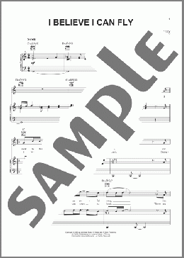 I Believe I Can Fly(R Kelly) 楽譜 ピアノ & ボーカル & ギター ダウンロード