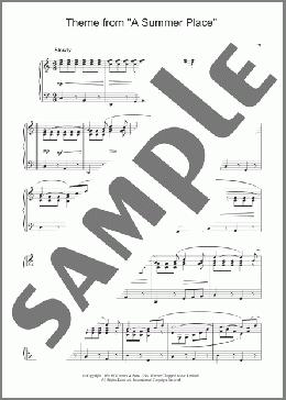 Theme From A Summer Place(Max Steiner) 楽譜 ピアノ（ソロ） ダウンロード
