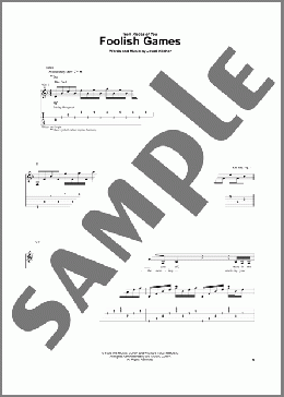 Foolish Games(Jewel) 楽譜 ギター（ソロ） ダウンロード