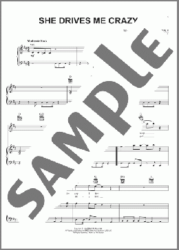 She Drives Me Crazy(Fine Young Cannibals) 楽譜 ピアノ & ボーカル & ギター ダウンロード
