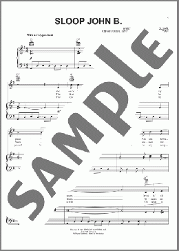 Sloop John B.(Barry McGuire) 楽譜 ピアノ & ボーカル & ギター ダウンロード