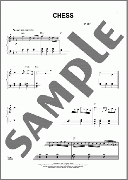 Chess(Tim Rice/Chess (Musical)) 楽譜 ピアノ（ソロ） ダウンロード